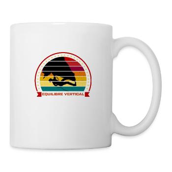 équilibre verticale cadeau humour escalade - Mug blanc - blanc - Droite