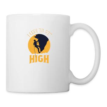 j'aime prendre de la hauteur cadeau escalade - Mug blanc - blanc - Droite