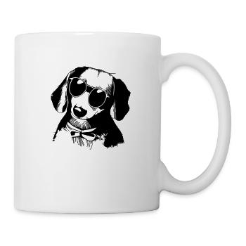 Dachshund Dog Dogs Sunglasses Cool Vector 5 - Mug - white - Right