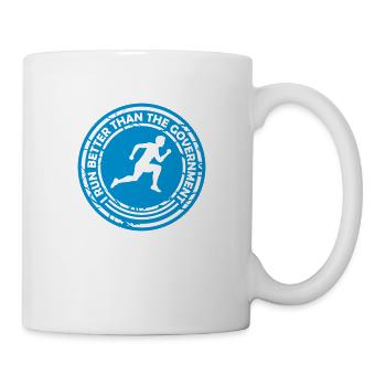 run better than government - Mug - white - Right