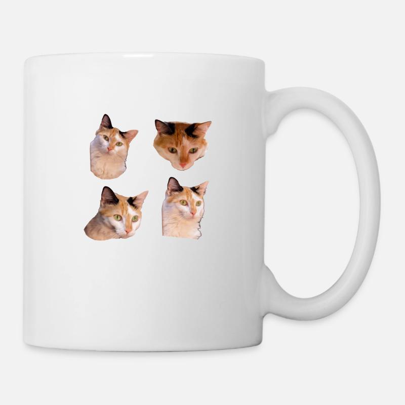 Kitties Katze Cool und süß Aufkleber Pack - Tasse - Weiß