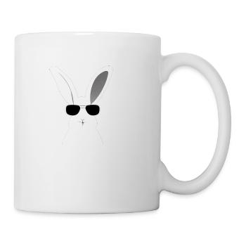 Rabbit Pet Pet Cool Sunglasses Design - Mug - white - Right