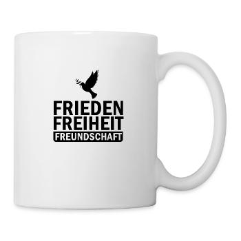 FriedenFreiheitFreundschaft - Tasse - Weiß - Rechts