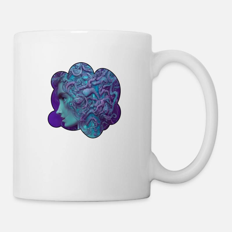 Divinité bleu profond - Mug blanc - blanc