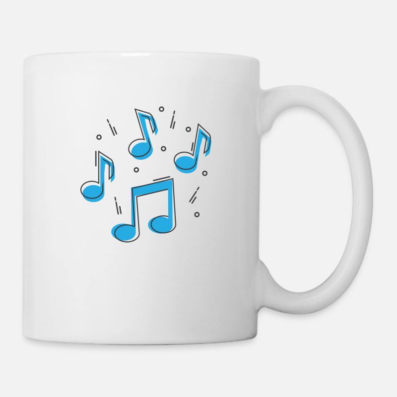 Cartoon-Noten - Tasse - Weiß