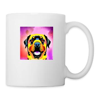 Rainbow Happy Dog - Mug - white - Right