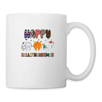 Happy Hallothanksmas - Mug - white - Right