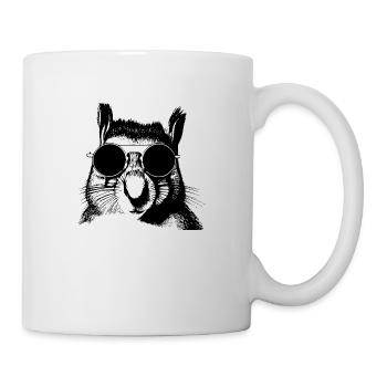 Squirrel Sunglasses Animal Cute Funny Cool 04 - Mug - white - Right
