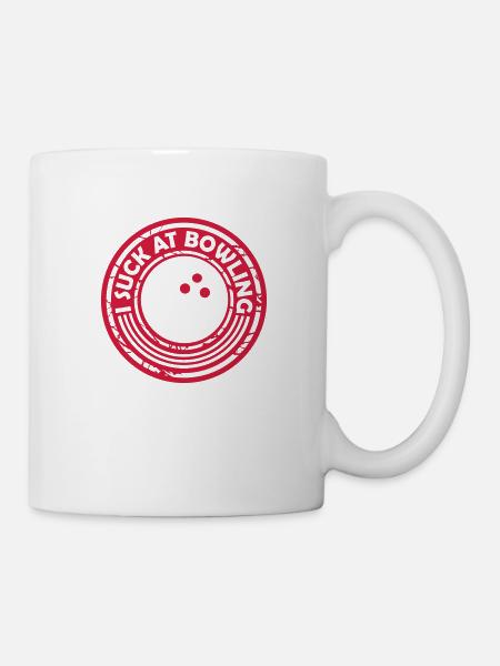 I suck at bowling - Tasse - Weiß