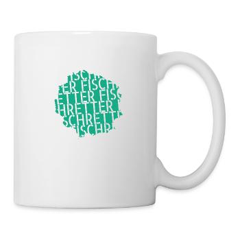 angelverein kuh tierrecht fischer angelsport - Tasse - Weiß - Rechts
