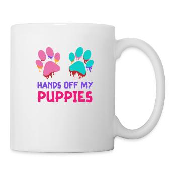 Les amoureux des chiens ne touchent pas mes chiots - Mug blanc - blanc - Droite