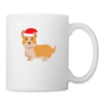 Dog Lovers Christmas Hat Welsh Corgi Pembrok - Mug - white - Right