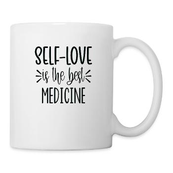 L’amour de soi est le meilleur remède - Mug blanc - blanc - Droite