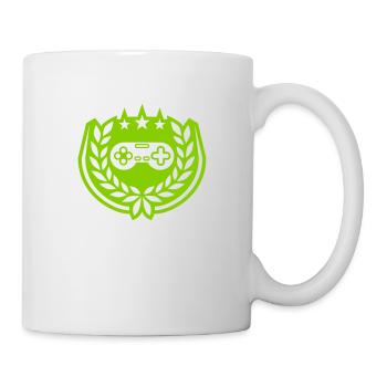 Retro Controller Sterne Lorbeerkranz - Tasse - Weiß - Rechts