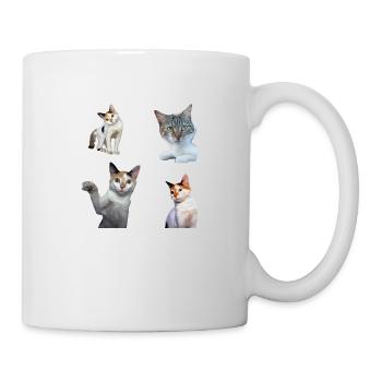 Pack of stickers Cool and cute cat cats - Mug - white - Right