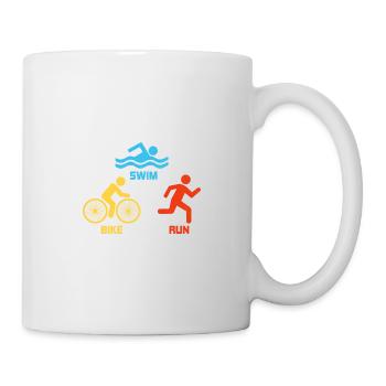 A threesome every weekend - Swim, Bike, Run Triath - Mug - white - Right