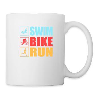 Swim Bike Run Triathlon Triathlete - Mug - white - Right