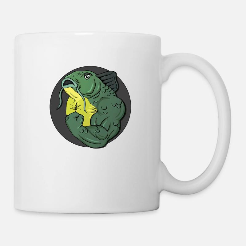 BadassFishing_black - Mug blanc - blanc