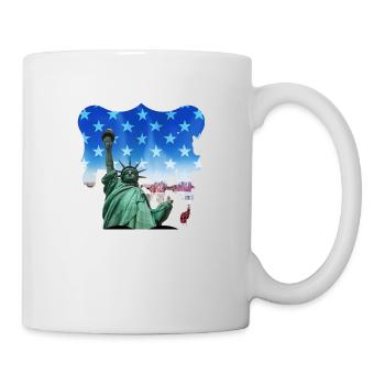 Freiheitsstatue, USA - Tasse - Weiß - Rechts