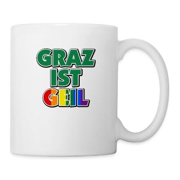Graz / Gay ist geil - Tasse - Weiß - Rechts