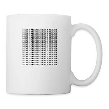 Meat is murder Vegan Gift Idea Veganism - Mug - white - Right