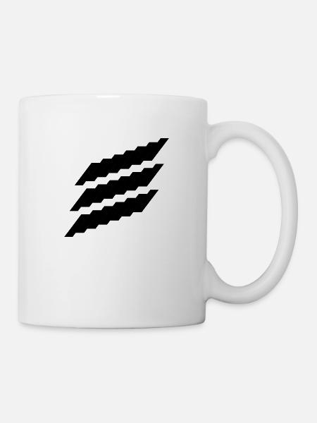 Logo Diagonal nach oben - Tasse - Weiß
