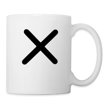 Cross Emoji Sketch Dessin Noir - Mug blanc - blanc - Droite