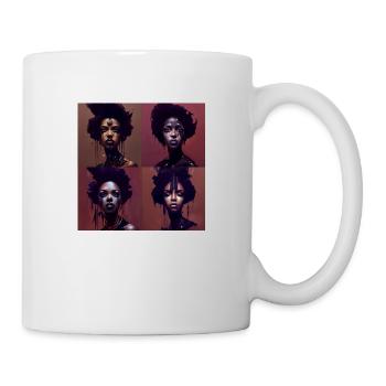 African beauty portrait collage2 MOTIFS - Mug - white - Right