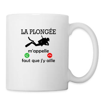 la plongée m appelle / humour plongeur - Mug blanc - blanc - Droite
