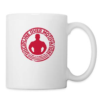 discipline over motivation Zitat - Tasse - Weiß - Rechts