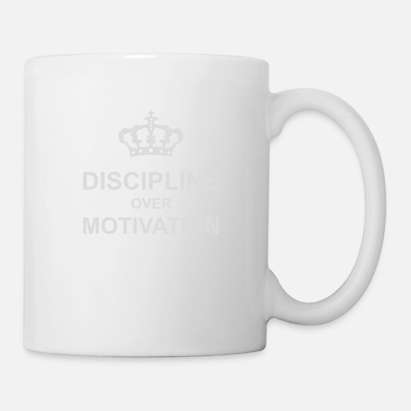 Citation de discipline sur la motivation - Mug blanc - blanc