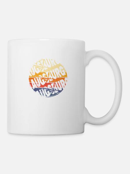 Augsburg Deutschland Stadt Vintage Retro Skyline - Tasse - Weiß