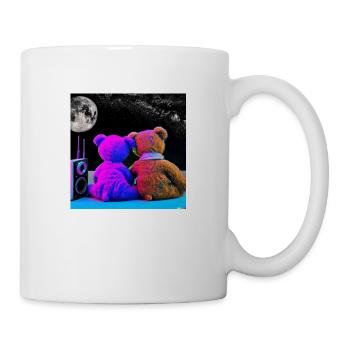 Teddy Bären Synth Weltraum liebe - Tasse - Weiß - Rechts