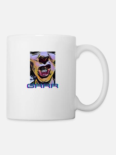 Grrr Gesicht - Tasse - Weiß