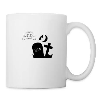 tombe RIP pierre tombale d'halloween - Mug blanc - blanc - Droite