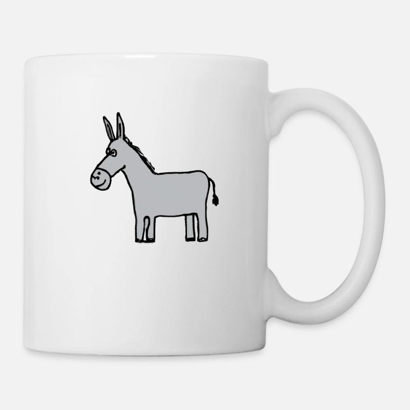 Esel Illustration - Tasse - Weiß