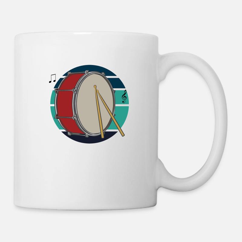 Schlagzeug Melodie - Tasse - Weiß