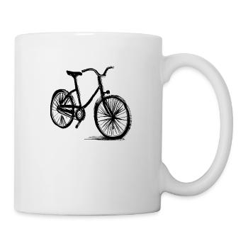 Fahrrad Gekritzel Fahrräder Radfahren Silhouette 5 - Tasse - Weiß - Rechts