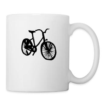 Fahrrad Gekritzel Fahrräder Radfahren Vektor 4 - Tasse - Weiß - Rechts