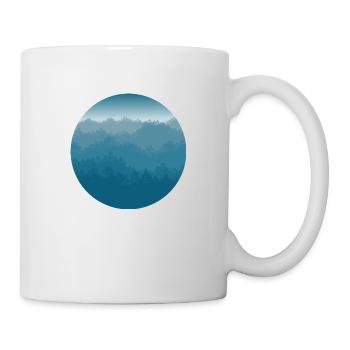 Landscape in blue - Mug - white - Right