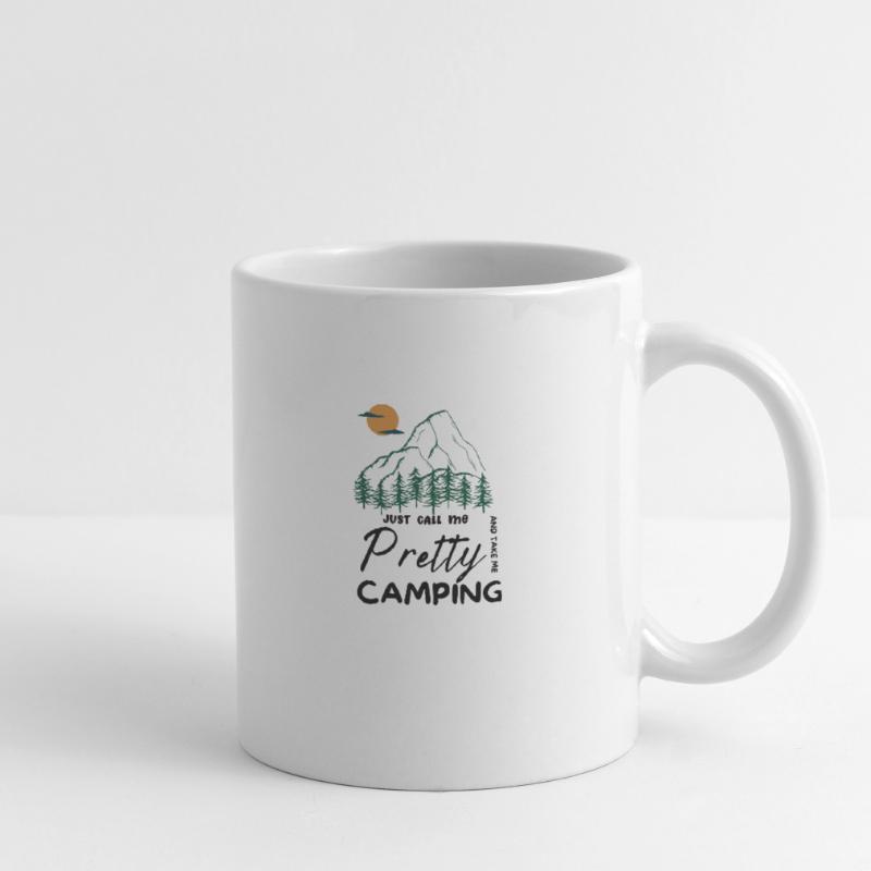 Appelez-moi simplement Pretty et emmenez-moi Camping Mug blanc