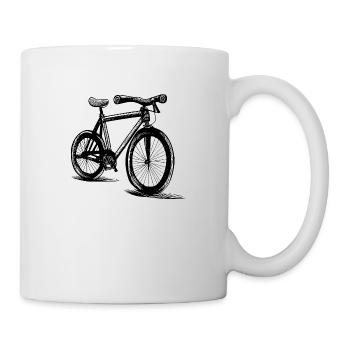 Fahrrad Gekritzel Fahrräder Radfahren Silhouette 2 - Tasse - Weiß - Rechts