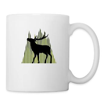 Hirsch - Tasse - Weiß - Rechts