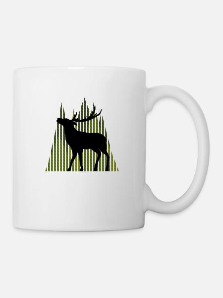 Hirsch - Tasse - Weiß