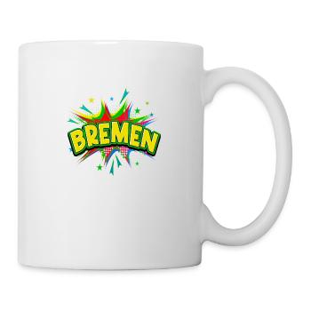 Brême, Allemagne, Ville, Pop Art, Bande dessinée - Mug blanc - blanc - Droite