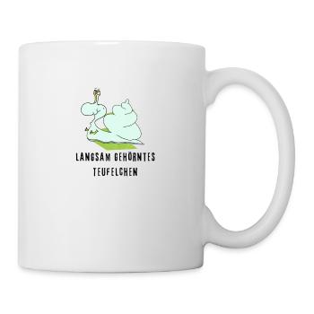 langsam gehörntes Teufelchen - Tasse - Weiß - Rechts