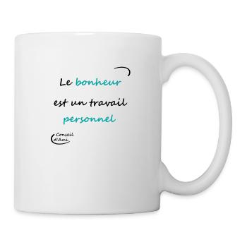 50 - Bonheur - Mug blanc - blanc - Droite