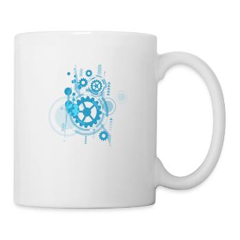 Blue Gear blaues Zahnrad Hup - Mug - white - Right