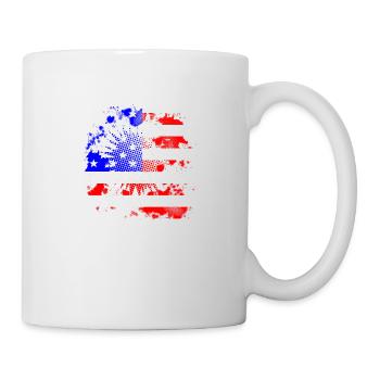Demi-teinte Grunge USA drapeau Contexte - Mug blanc - blanc - Droite