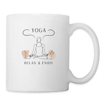 Yoga Relax & Enjoy - Wellness - Entspannung - Joy - Tasse - Weiß - Rechts